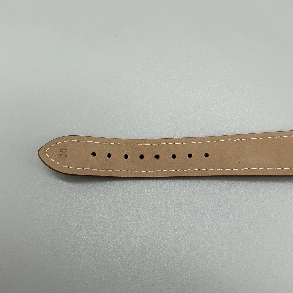Daniel Wellington Mens Watch 41mm White Dial Brown Leather Classic New Battery